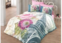 Постельное белье ранфорс Cotton Box - Floral Eifyl Murdum (Турция), евро